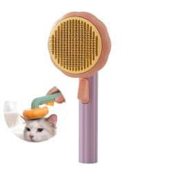 Pumpkin Style Self Cleaning Slicker Brush For Pets | SPOTYMART